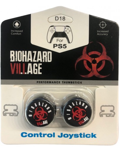 Насадки на стики Thumbstick Resident Evil Biohazard Village (Black) (PS4 / PS5) 