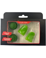 Насадки на стики + триггеры Simple Trigger Set (Green) (PS4)