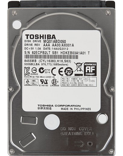 Жесткий диск Toshiba 500 ГБ MQ01ABD050 