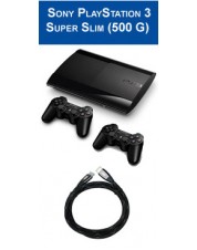 Игровая приставка Sony Playstation 3 (PS3) Super Slim 500 ГБ + DualShock 3 + HDMI