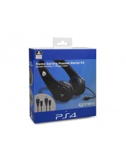 4gamers Комплект Stereo Gaming Heatset Starter Kit (гарнитура стерео + двойной кабель) (PS4)