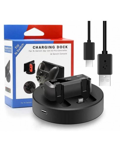 Зарядная станция Charging Dock для Nintendo Switch + Joy-Con + Pro Controller (GNS-628) 