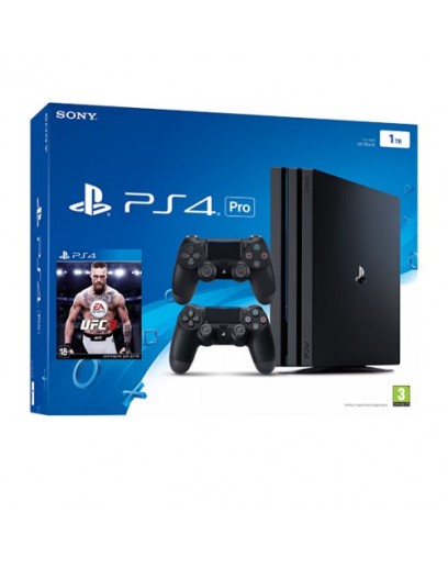 Игровая приставка Sony PlayStation 4 Pro 1 ТБ + UFC 3 + Dualshock 4 