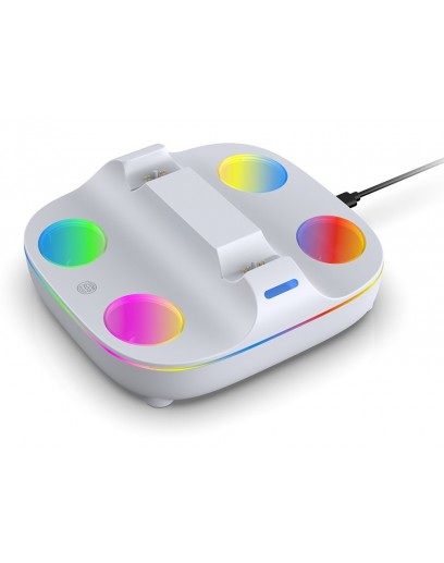 Зарядная станция Dobe RGB Charging Dock для двух Dualsense / Edge (TP5-35115), White 
