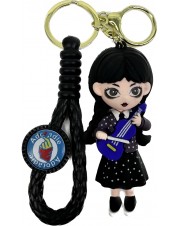 Брелок для ключей в виде куклы Семейка Аддамс Уэнсдей со скрипкой черный, 8 см