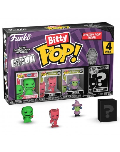 Фигурка Funko Bitty POP!: Disney TNBC S1: Oogie Boogie+Lock+Shock+Mystery (1 of 4) 4PK 73019 