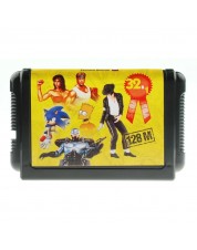 Игровой картридж для Sega Сборник 32 в 1 (русская версия) (ArielM+Flinst+TazMania+...)