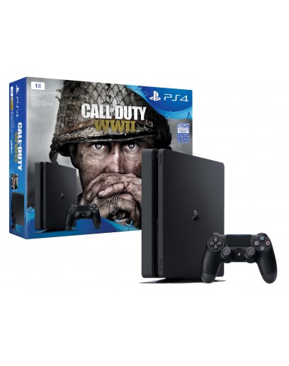 Игровая приставка Sony PlayStation 4 Slim 1 ТБ + Call Of Duty WWII 