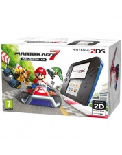 Игровая приставка Nintendo 2DS (Черный-Синий) + Mario Kart 7