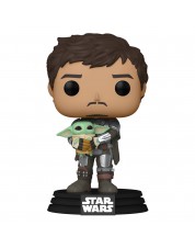 Фигурка Funko POP! Bobble: Star Wars: Mandalorian: Mandalorian with Grogu 54525