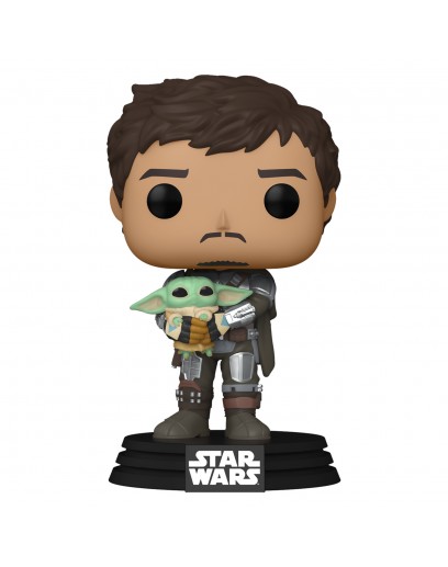 Фигурка Funko POP! Bobble: Star Wars: Mandalorian: Mandalorian with Grogu 54525 