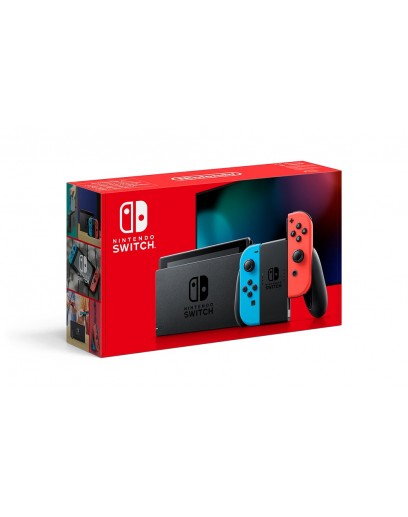 Игровая приставка Nintendo Switch (неоновый красный/неоновый синий) Обновленная версия 