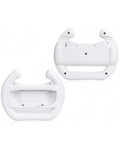 Руль-насадка Dobe Controller Racing Wheel для контроллеров Joy-Con (TNS-852B), White (Nintendo Switch / OLED) 