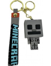 Брелок для ключей Minecraft Skeleton, 6 см серый