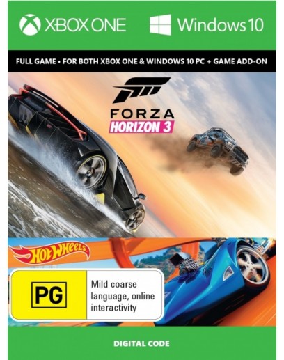 Forza Horizon 3 + Hot Wheels (русская версия) (код загрузки) (Xbox One) 