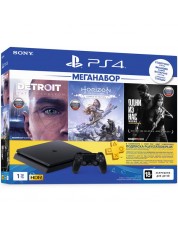 Игровая приставка Sony PlayStation 4 Slim 1 ТБ + Detroit + Horizon + Одни из Нас