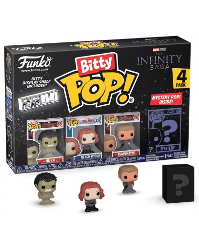 Фигурка Funko Bitty POP!: Marvel Infinity Saga S2: Hulk+Black Widow+Hawkeye+Mystery (1 of 4) 4PK 71504 