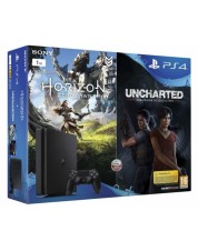 Игровая приставка Sony PlayStation 4 Slim 1 ТБ (Black) Uncharted: Утраченное наследие + Horizon