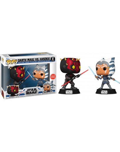 Фигурка Funko POP! Bobble: Star Wars: Clone Wars Maul vs. Ahsoka (Gamestop Exclusive) 2PK 74327 