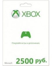 Карта оплаты Microsoft Xbox LIVE 2500 рублей