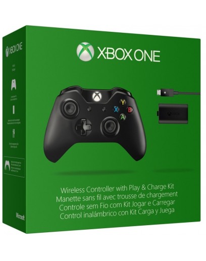 Беспроводной геймпад Xbox One (Black) + Play & Charge Kit 