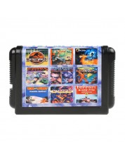 Игровой картридж для Sega Сборник 9 в 1 (русская версия) (JPark3+EJim+Contra+ComZ+XMan+TomJer+...)