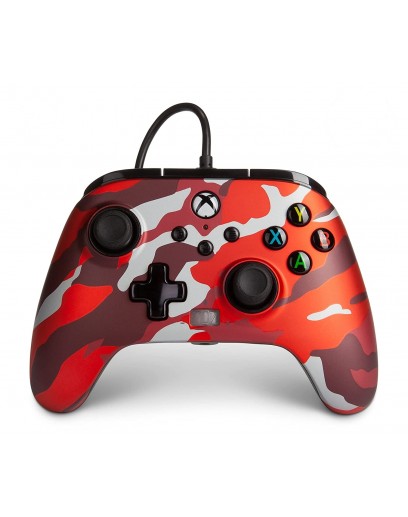 Проводной геймпад PowerA Enhanced Wired Controller (Metallic Red Camo) (Xbox One / Series / PC) 