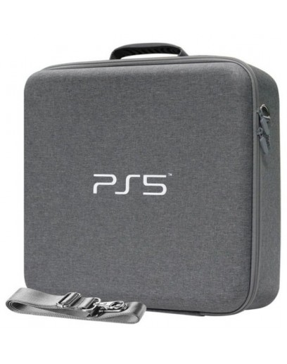 Сумка для консоли PlayStation 5 и геймпадов (Серая) (PS5) 
