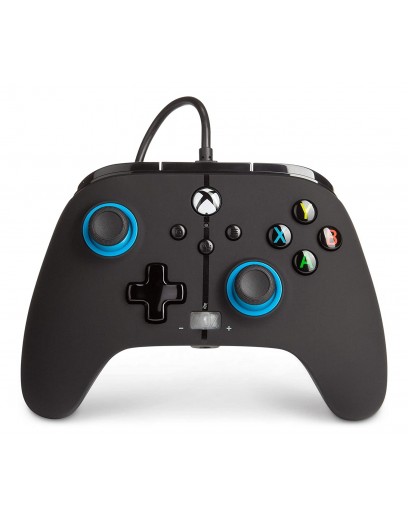 Проводной геймпад PowerA Enhanced Wired Controller (Blue Hint) (Xbox One / Series / PC) 