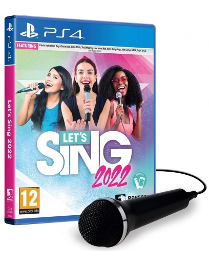 Let's Sing 2022 - Single Mic Bundle (Игра + Микрофон) (английская версия) (PS4) 