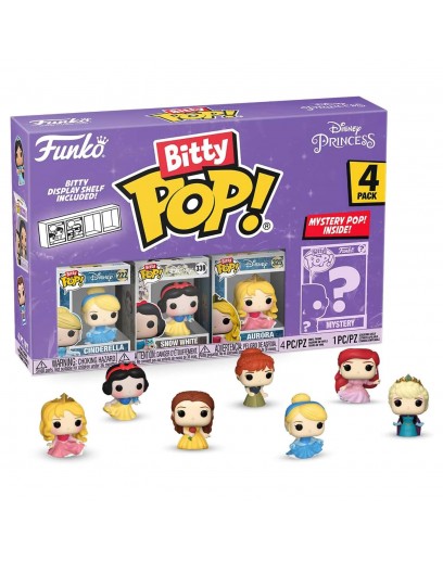 Фигурка Funko Bitty POP!: Disney Princess S3: Cinderella+Snow White+Aurora+Mystery (1 of 4) 4PK 73029 