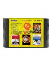 Игровой картридж для Sega Сборник 9 в 1 (русская версия) (Ferrari+NBA Jam+RonaldSoc98+Tennis+...)