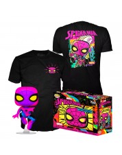 Набор Фигурка+Футболка Funko POP and Tee: Marvel: Spider-Man (Black Light) (L) 49523