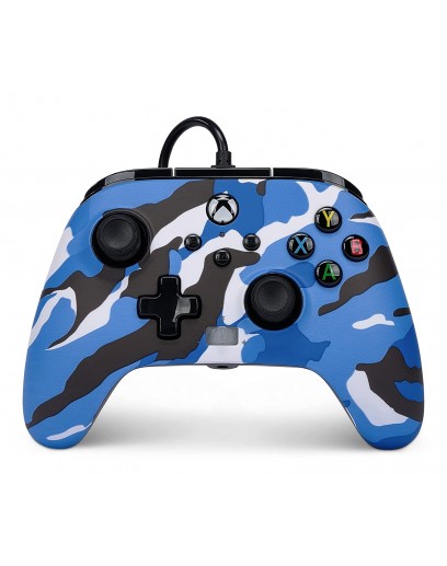 Проводной геймпад PowerA Enhanced Wired Controller (Blue Camo) (Xbox One / Series / PC) 