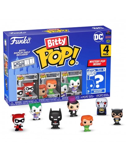 Фигурка Funko Bitty POP!: DC Comics S3: Harley Quinn+Poison Ivy+Joker+Mystery (1 of 4) 4PK 71313 