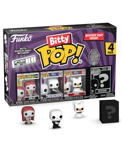 Фигурка Funko Bitty POP!: Disney TNBC S3: Sally+Jack Skellington+Zero+Mystery (1 of 4) 4PK 73021 