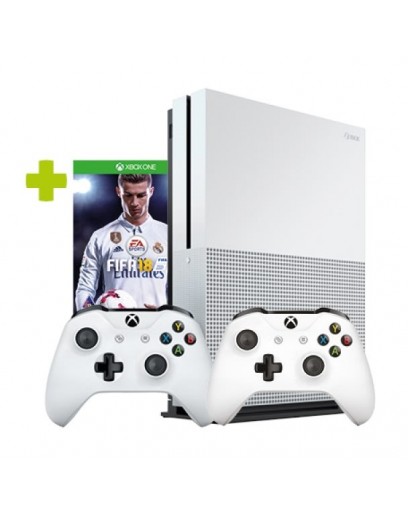 Игровая приставка Microsoft Xbox One S 500 ГБ + FIFA 18 + Геймпад 
