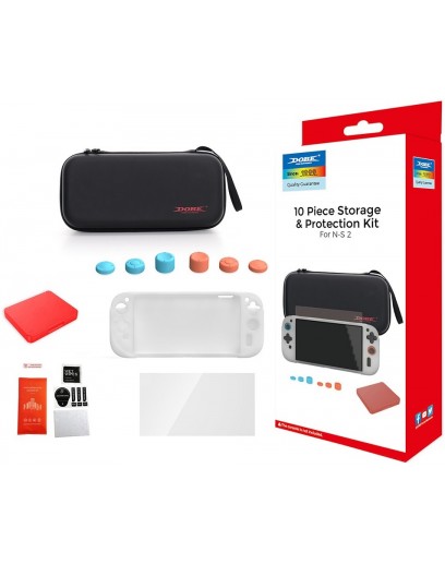 Чехол + набор аксессуаров Dobe 10 Piece Storage and Protection Kit для Nintendo Switch 2 (TNS-5111) 