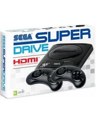 Игровая приставка 16 bit Super Drive 2 Classic HDMI White Box (Черная) 