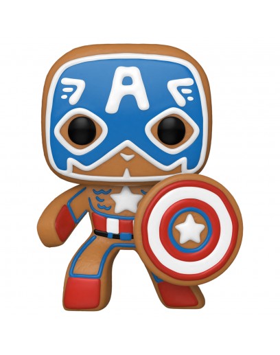 Фигурка Funko POP! Bobble: Marvel: Holiday: Gingerbread Captain America 50657 