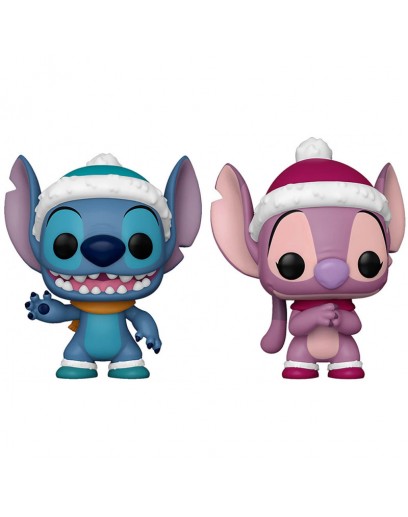 Фигурка Funko POP! Vinyl: Disney: Lilo & Stitch: Winter Stitch & Angel (Exc) 2PK 59181 