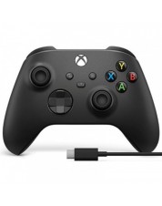 Беспроводной геймпад Microsoft Xbox Carbon Black + кабель USB Type-C (1V8-00015)