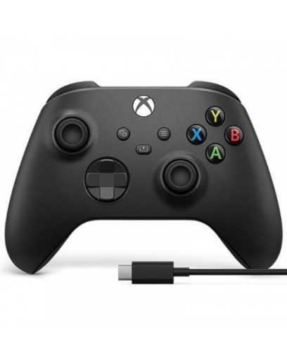Беспроводной геймпад Microsoft Xbox Carbon Black + кабель USB Type-C (1V8-00015) 