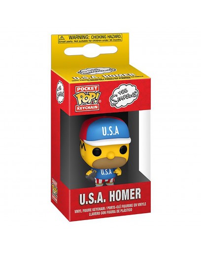 Брелок Funko Pocket POP! Keychain: Simpsons: USA Homer (54402) 53761-PDQ 