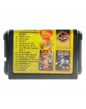 Игровой картридж для Sega Сборник 16 в 1 (русская версия) (JurP3+SonicB+...)