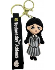 Брелок для ключей в виде куклы Семейка Аддамс Уэнсдей серый, 8 см
