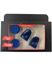 Насадки на стики + триггеры Simple Trigger Set (Scar Blue) (PS4)