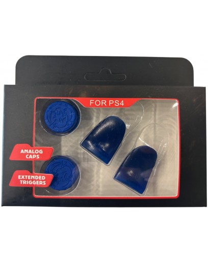 Насадки на стики + триггеры Simple Trigger Set (Scar Blue) (PS4) 