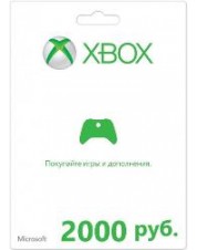Карта оплаты Microsoft Xbox LIVE 2000 рублей