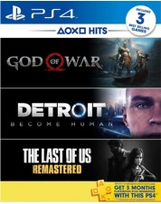 Комплект God of War + Detroit + Одни из нас (русская версия) + Подписка 3 месяца (PS4)
